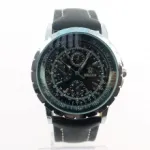 Montre bracelet stylée avec trois compteurs pour homme