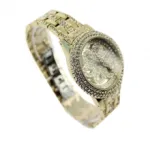 Montre dorée incrustée de strass