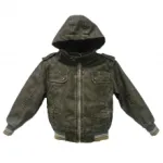 Veste à capuche avec motif quadrillé