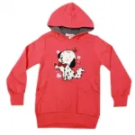 Sweat à capuche avec une petite dalmatienne devant