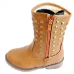 Bottines cloutées avec zip sur le côté exterieur pour enfant