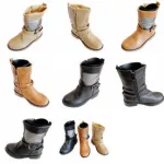 Bottines enfant avec empiècement argenté et brides