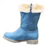 Bottines fourrées pour enfant avec motif papillon à strass