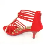 Sandales vernies à talon et strass filles