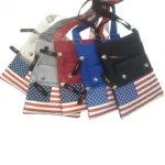 Sac bandoulière vertical motif drapeau américain