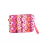 Pochette multicolore avec poignée assortie