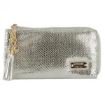 Pochette reptile ornée de breloques