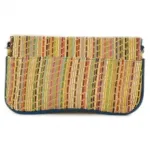Pochette ethnique avec bordure dorée