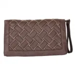 Pochette avec rabat tressé
