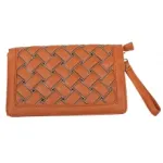 Pochette avec rabat tressé