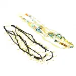 Collier fantaisie en chaîne et perles