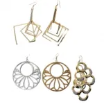 Boucles d’oreilles pendantes rondes