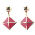 Boucles d’oreilles fantaisies rectangulaires 