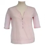 Top avec manches 3/4 et zip devant