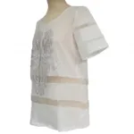 Top fashion avec stries transparentes