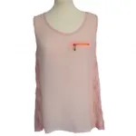 Top avec poche zippée et dentelle au dos