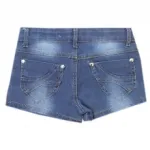 Short jeans délavé pour fille