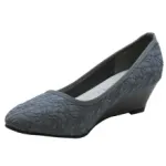 Ballerines compensées en dentelle