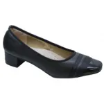 Ballerines à talon avec bout verni