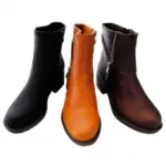 Bottines pour femme avec zip décoratif