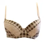 Soutien-gorge à carreaux orné de rubans