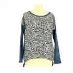 Top chiné avec motif fantaisie devant