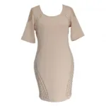 Robe sertie de strass avec manches 3/4