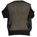 Pull troué avec manches courtes et deux poches