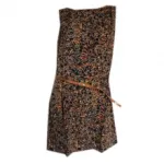 Robe imprimée fantaisie avec ceinture assortie