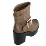 Bottines femme à talon épais et montant matelassé
