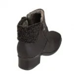 Bottines fourrées avec bout carré