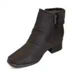 Bottines fourrées avec bout carré