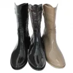 Bottines surpiquées avec zip sur chaque côté