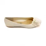 Ballerines ornées de motif fleur devant
