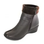 Bottines avec empiècement léopar