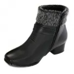 Bottines femme bordées de fourrures