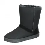 Bottes fourrées avec zip et bride bouclée devant