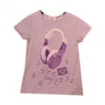 T-shirt avec motif casque à strass