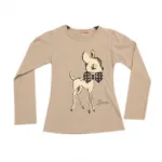 T-shirt enfant avec motif faon à pois