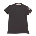Polo avec motif brodé et biais contrastant