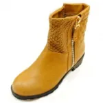 Bottines femme avec empiècement matelassé et zip sur chaque côté