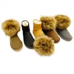Bottines pour femme avec fourrures amovibles