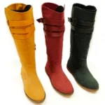 Bottes fashion avec brides pour femme