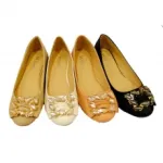 Ballerines ornées de nœud à pierres