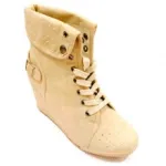 Bottines compensées cloutées pour femme