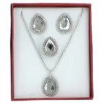 Coffert cadeau parure ornée de pierres facettées pour femme