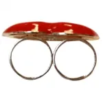 Bague lèvres avec double anneaux