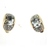 Boucles d’oreilles clips fantaisies parées de pierres