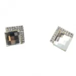 Boucles d’oreilles clips parées de pierres