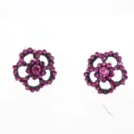 Boucles d’oreilles fleurs strass
